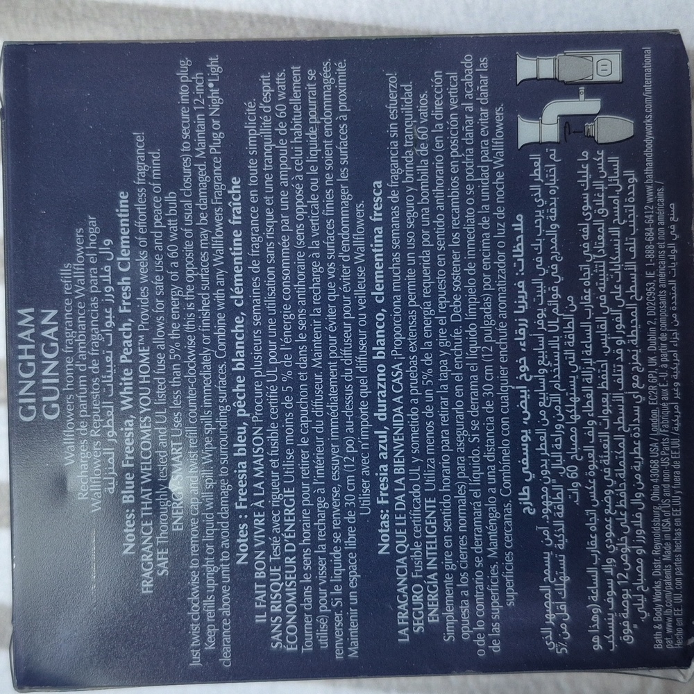 GINGHAM 2 PACK OF WALLFLOWER REFILLS! NIB! - Picture 2 of 2